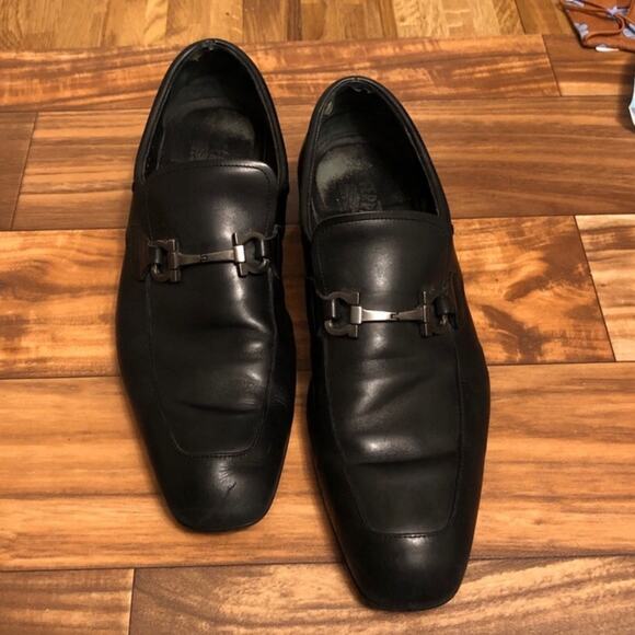 Salvatore Ferragamo Black Leather Loafers main image 9